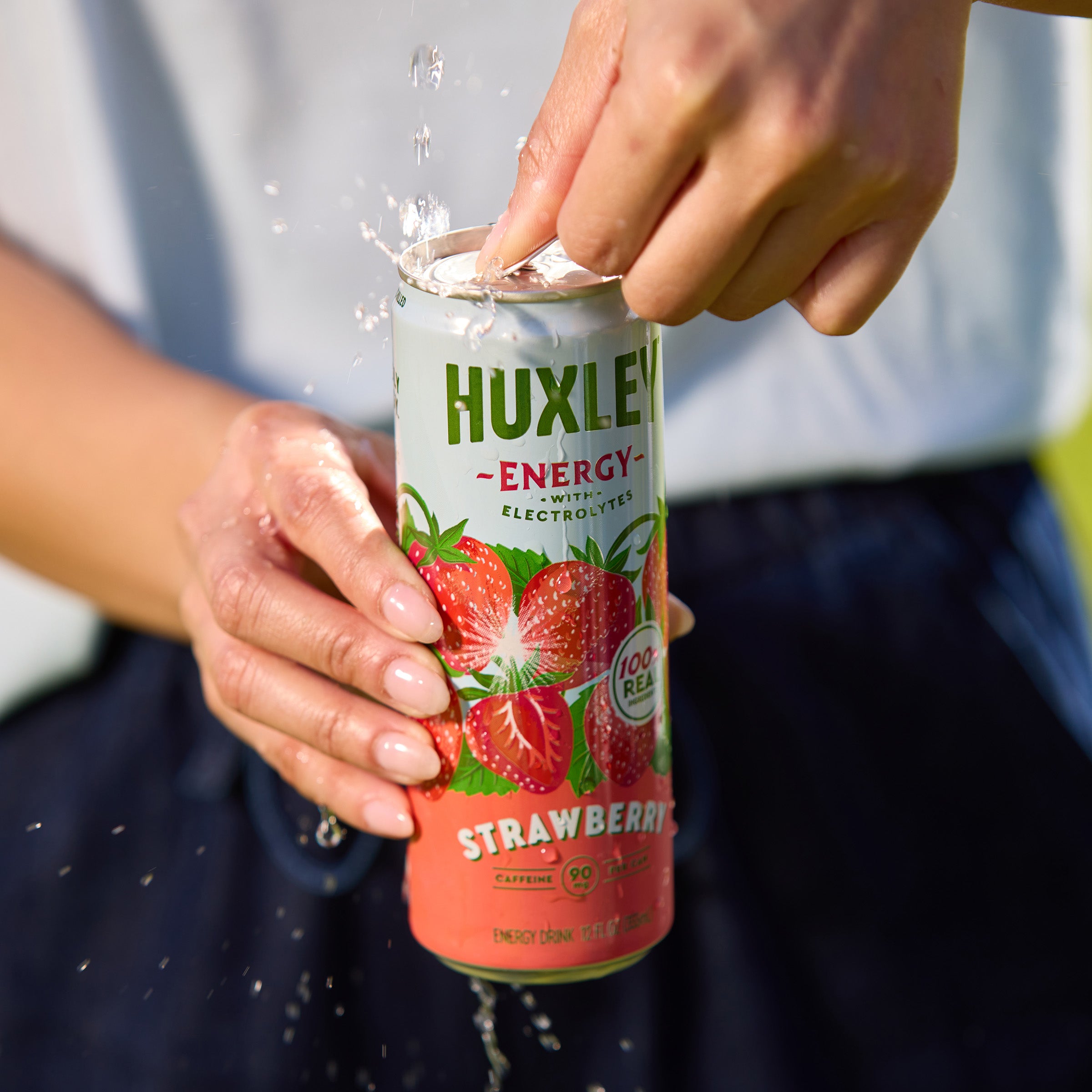 Huxley Strawberry Sequoia Energy Drink | Real Fruit, No Sucralose